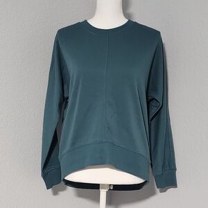 Hippie Rose Teal Long Sleeve Sweater Womens Size Small